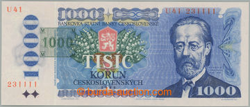 270875 - 1993 Ba.CZ3b, 1000Kčs 1985 s tištěným kolkem, série U41