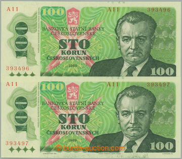 270877 - 1989 ČÍSELNÁ POSTUPKA / Ba.106, 100Kčs 1989, série A11,