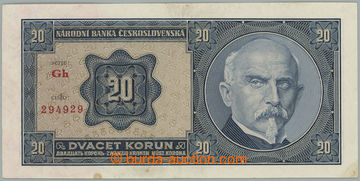 270879 - 1926 Ba.21b2, 20Kč 1926, série Gh; lehký svislý ohyb a s