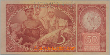 270880 - 1929 Ba.24b, 50Kč 1929, série Ya, perforace SPECIMEN; na r