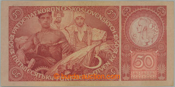 270881 - 1929 Ba.24b, 50Kč 1929, série Pb, neperforovaná; svislý