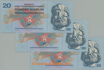 270889 - 1970 ČÍSELNÁ POSTUPKA / Ba.100, 20Kčs 1970, nízká sér