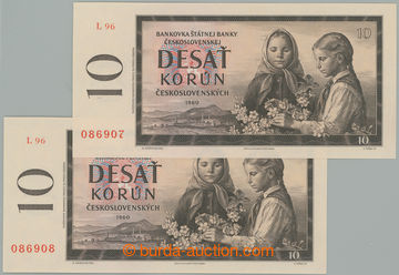 270909 - 1960 ČÍSELNÁ POSTUPKA / Ba.94b, Hej.97b1, 10Kčs 1960, po