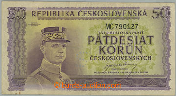 270936 - 1945 Ba.73, 50Kčs b.l. (1945), série MC, vzácnější slo