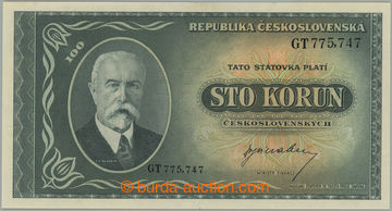 270939 - 1945 Ba.74, 100Kčs b.l. (1945), série GT; bezvadná