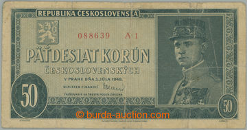 270958 - 1948 Ba.81a, 50Kčs 1948, hledaná první série A1 (!); sil