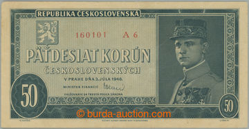 270959 - 1948 Ba.81a, 50Kčs 1948, série A6; několik drobných natr