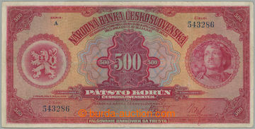 270971 - 1929 Ba.23b, 500Kč 1929, série A, dotištěná čárka nad