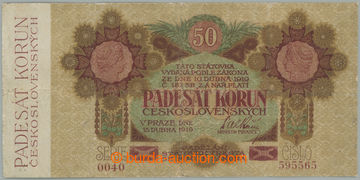 271006 - 1919 Ba.11a, 50Kč 1919, série 0040, úzké sériové čís