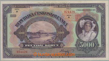 271033 - 1943 Ba.N3, 5000K 1920 s přetiskem 1943, série C, CHYBOTIS