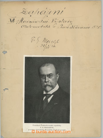 271049 - 1920 MASARYK Tomáš Garrigue (1850-1937), první českoslov