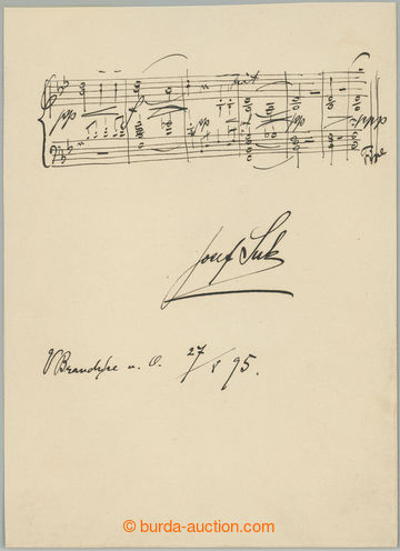 271087 - 1895 SUK Josef (1874-1935), významný český hudební skla