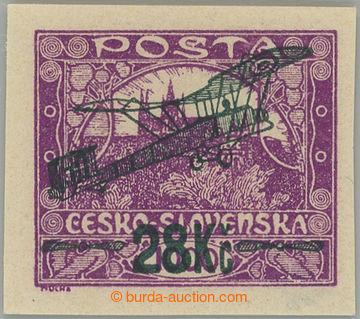 271510 - 1950 Pof.L3, I. letecké provizorium 28Kč/1000h fialová; s