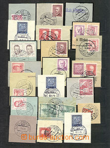 27438 - 1932-48 VLAKOVÁ POŠTA partie 31ks výstřižků s otisky