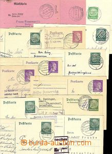27603 - 1939-44 SUDETY partie 16ks celistvostí s razítky ze Sudet