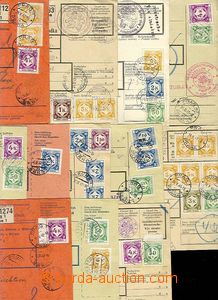 27619 - 1941-42 ČaM partie 12ks ústřižků průvodek vyfr. služ