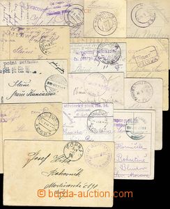 27710 - 1918-20 POLNÍ POŠTA ČSR I., partie 12ks zásilek PP, růz