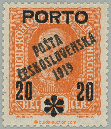 279653 - Pof.87, Přetisk PORTO 20/54h oranžová, I. typ; neznateln