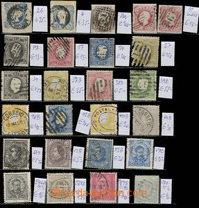28508 - 1853-92 PORTUGAL partie klasických známek v hodnotě 988