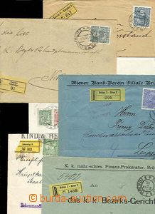 29357 - 1909-16 AUSTRIA partie 6ks R-dopisů z českého území,