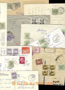 29937 - 1958-80 ČSR II doplatné, partie 10ks celistvostí zatíž