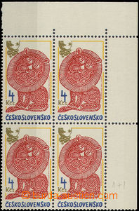 30698 - 1980 Pof.ST2452, UR corner blk-of-4, with joined. types II.