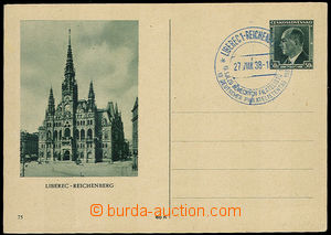 31266 - 1938 CDV72/75a Liberec, with special postmark Liberec 1/ 19.