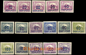 31445 - 1922 Pof.DL15-28+16a+19a, Postage Due - overprint issue Hrad