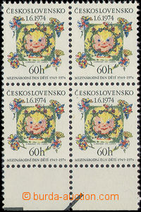 31481 - 1974 Pof.2090, block of four with lower margin on paper with