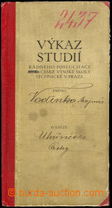 31809 - 1917/23 STUDIJNÍ PASSPORTS - 2x (Index) řádného auditor