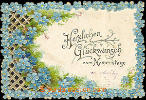 31994 - 1921 5x cards with wish in German, color lithography, 2x pro
