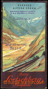 32047 - 1930? prospectus as map Bernské alpine railway (in Czech),