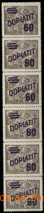 32208 - 1926 Pof.DL46AST,HaV, vertical strip of 6 from 2nd.,plate, c