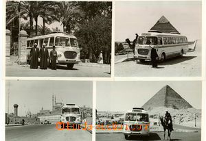 32285 - 1955? 6 pcs of B/W photos 22x16cm zachycujících bus ŠKOD
