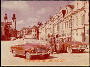 32287 - 1955? color photo from trial jízd advertising character wit