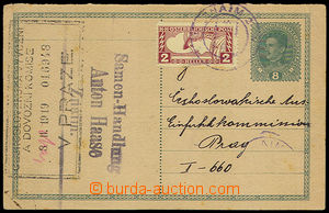 32293 - 1919 CPŘ4/II., uprated by. express obdél. stmp 2h, CDS Zna
