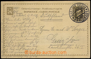 32316 - 1930 CDV33C, to Austria, CDS Karlovy Vary 1/ 30.IX.30, in/at