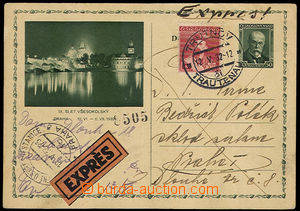 32325 - 1932 CDV48/7 sent as special delivery letter with added stam