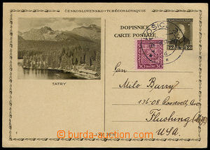 32340 - 1937 CDV67/1, PC for near foreign countries sent to USA with