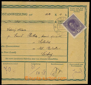 32370 - 1918 larger part of post. order, German variety, franked wit