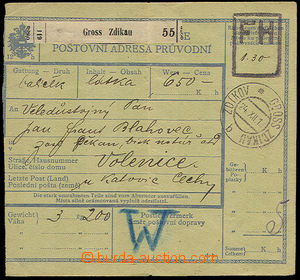 32371 - 1918 more/larger part post. dispatch-note, German - Czech va