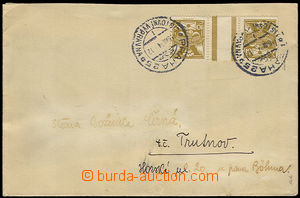 32393 - 1924 letter two-sided franked with. stamps TB Pigeon-issue,