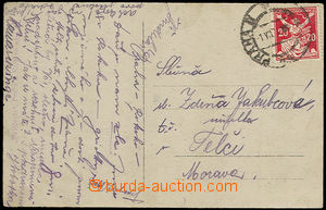 32395 - 1920 postcard with Pof.151, issue Chainbreaker 20h, CDS Prag