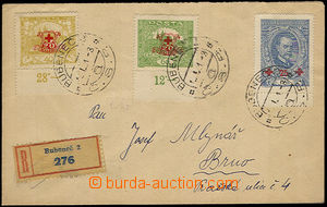 32403 - 1921 Reg letter with whole set of stmp Pof.170-2, two stamps