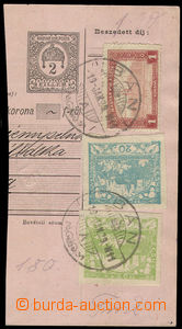 32411 - 1919 CPŘ57b, cut credit notes with stmp 2f and mixed franki