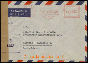 32422 - 1951 air-mail letter to Hamburg with commercial meter stmp P