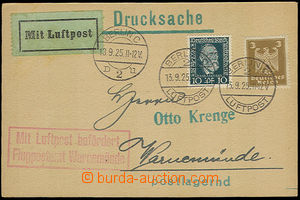 32424 - 1925 printed matter sent by air mail on the occasion of open