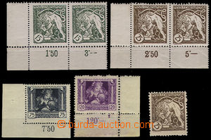 32546 - 1919 comp. of stamps : Pof.27 corner Pr with plate mark, Pof