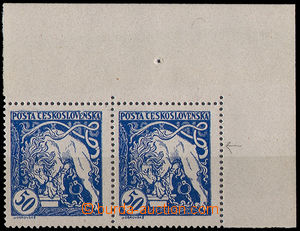 32548 - 1919 Pof.29A, upper corner Pr with plate variety on pos. 9 (