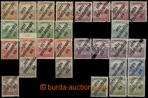 32566 - Pof.101-110, comp. of 4 overprint types, missing č.104/I,I